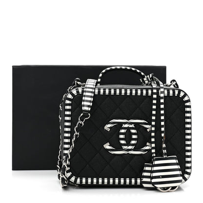 CHANEL CAVIAR QUILTED MEDIUM CC FILIGREE VANITY CASE