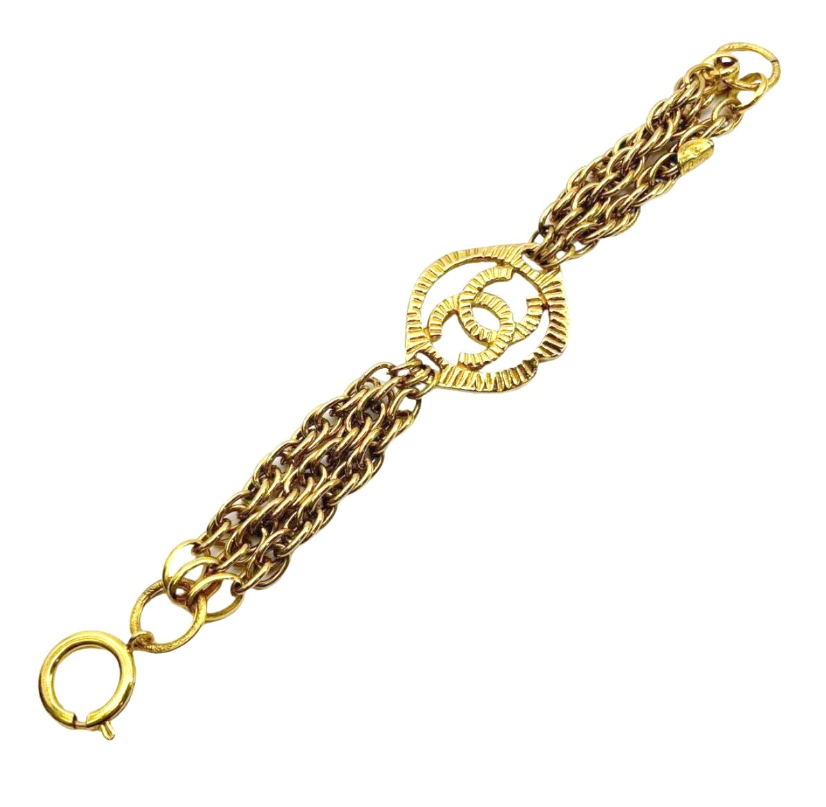 CHANEL COCO MARK MULTI CHAIN BRACELET