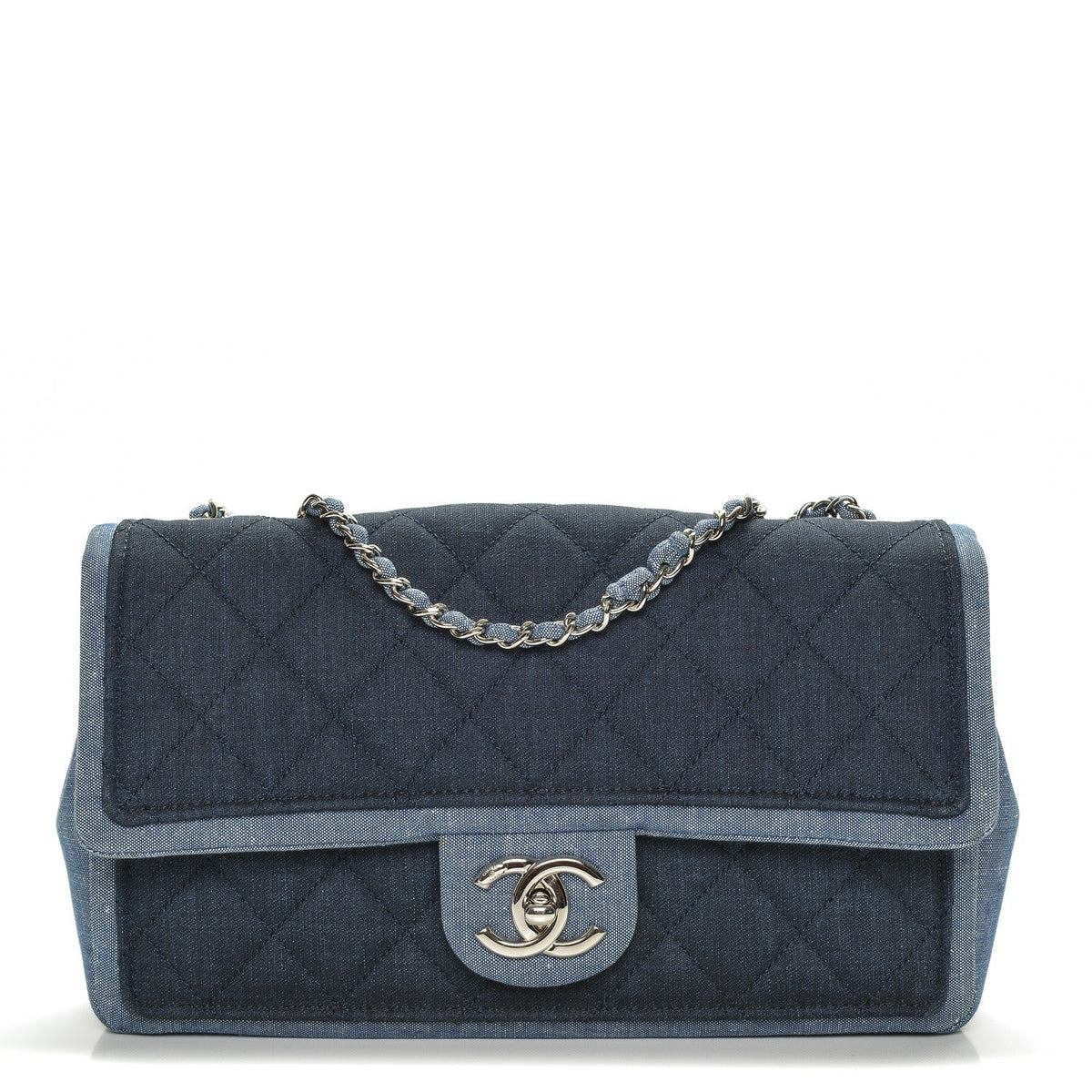 CHANEL DENIM MEDALLION MEDIUM FLAP BAG