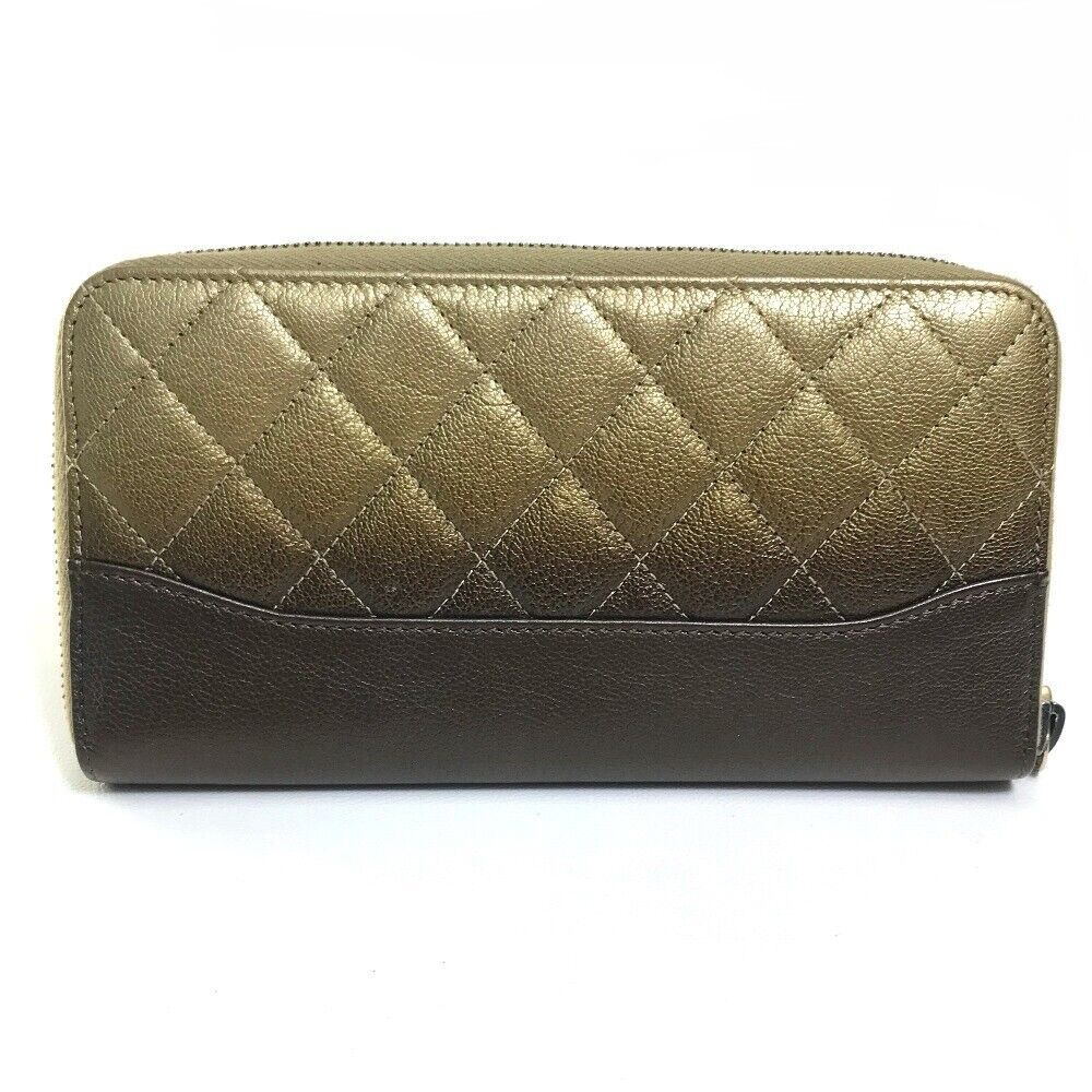 CHANEL GRADATION MATELASSE ZIP AROUND LONG WALLET