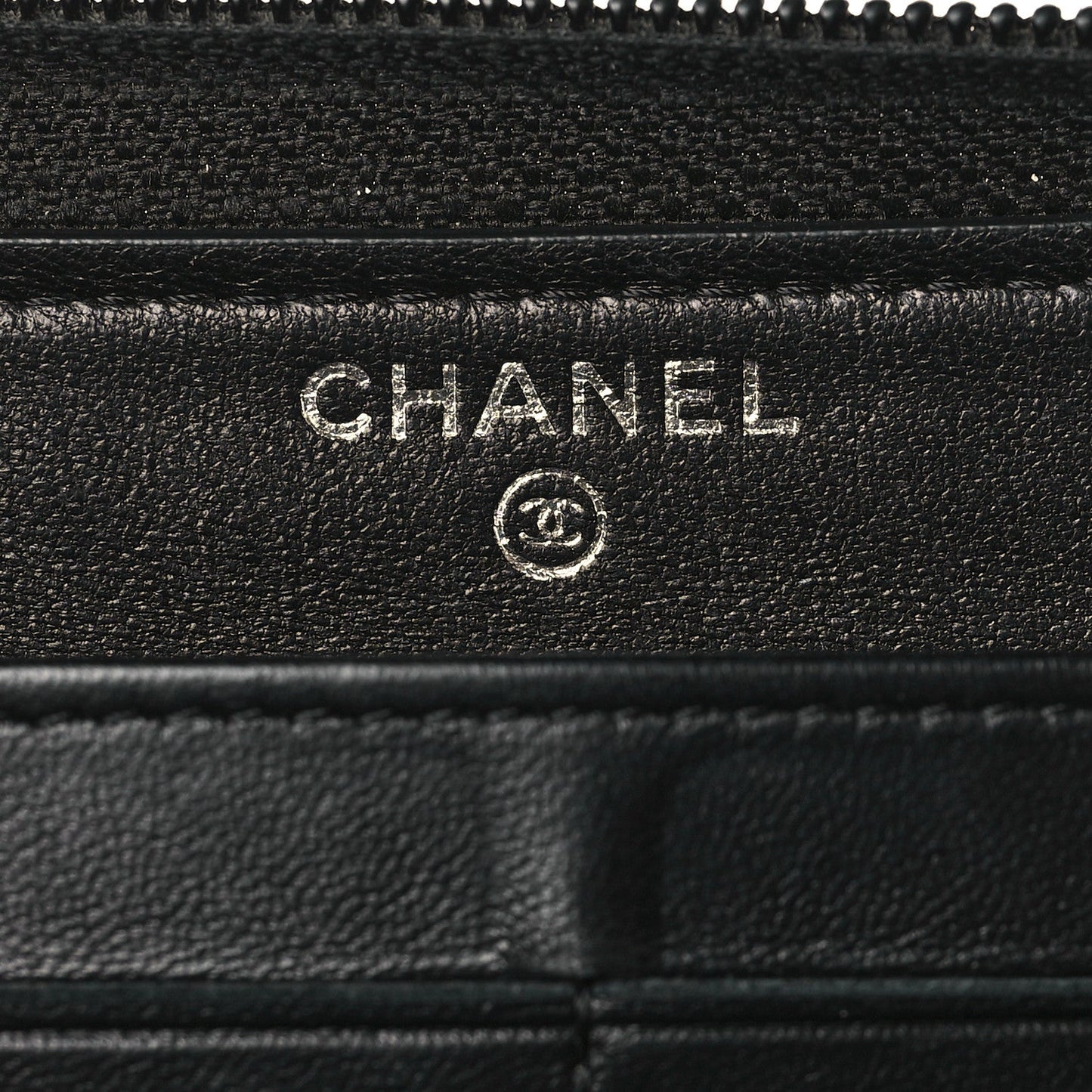 CHANEL QUILTED LAMBSKIN BOY ZIP AROUND WALLET