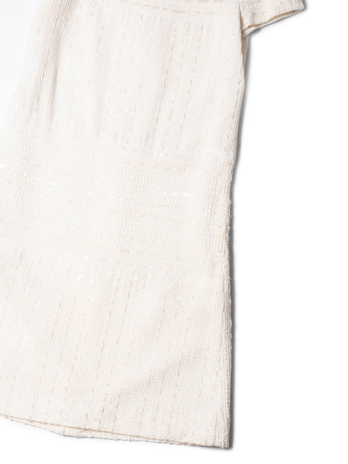 Chanel Lesage Tweed Sequin Midi Dress Ivory