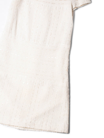 Chanel Lesage Tweed Sequin Midi Dress Ivory