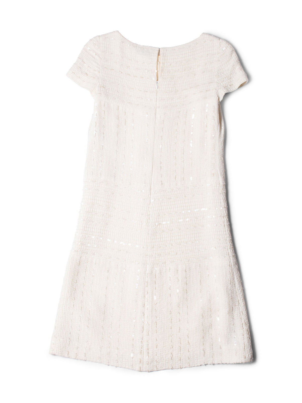 Chanel Lesage Tweed Sequin Midi Dress Ivory