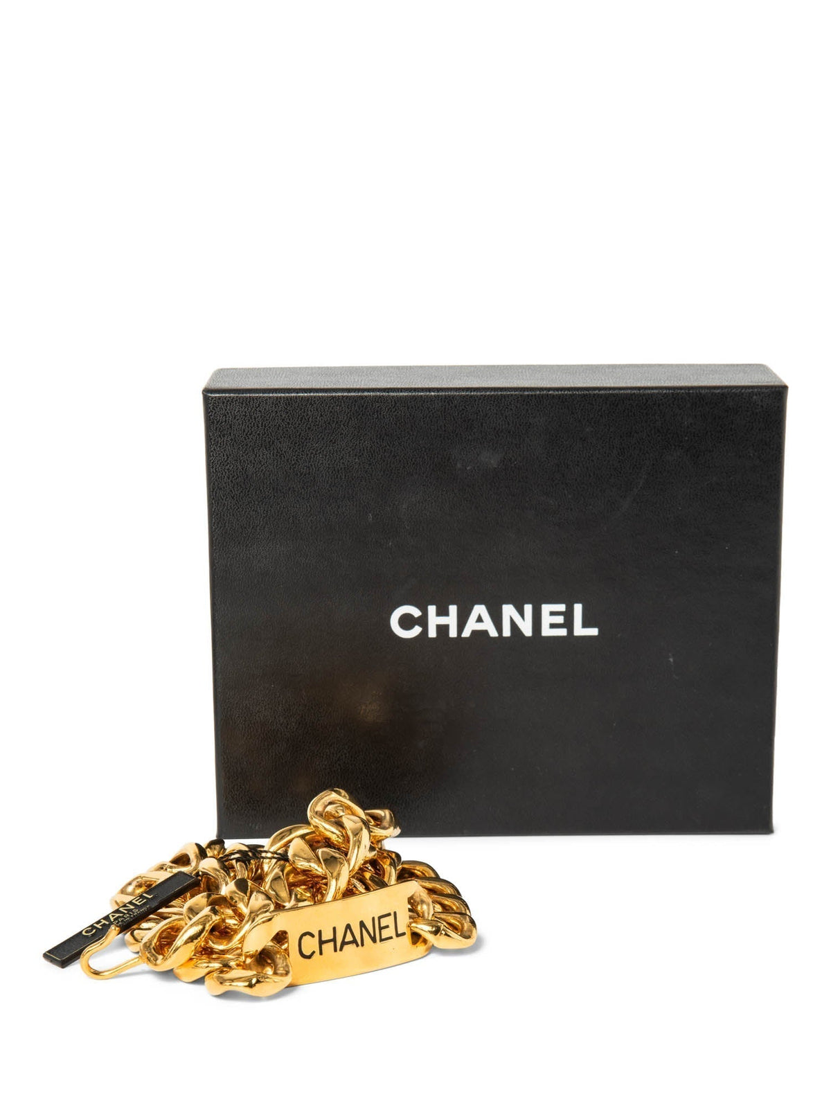 Chanel Logo K Gold Plated Chunky Chain Belt