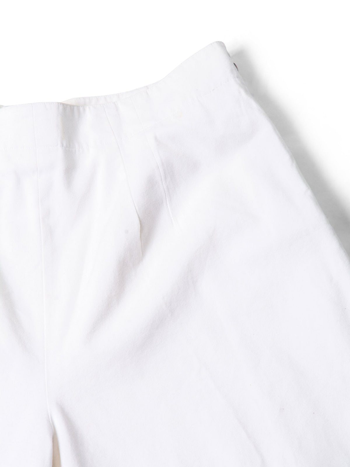 Chanel Logo High Wasted Wide Sailor Pants White