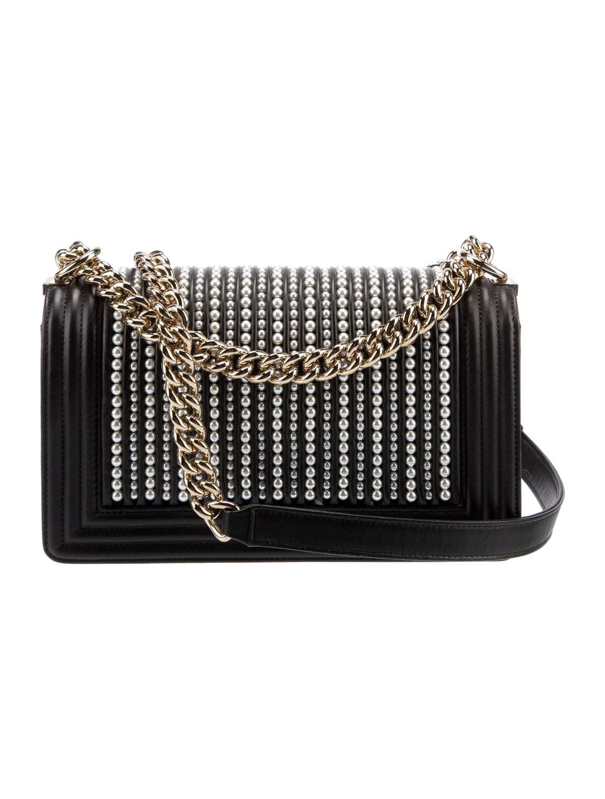 CHANEL CALFSKIN MEDIUM PEARL BOY BAG