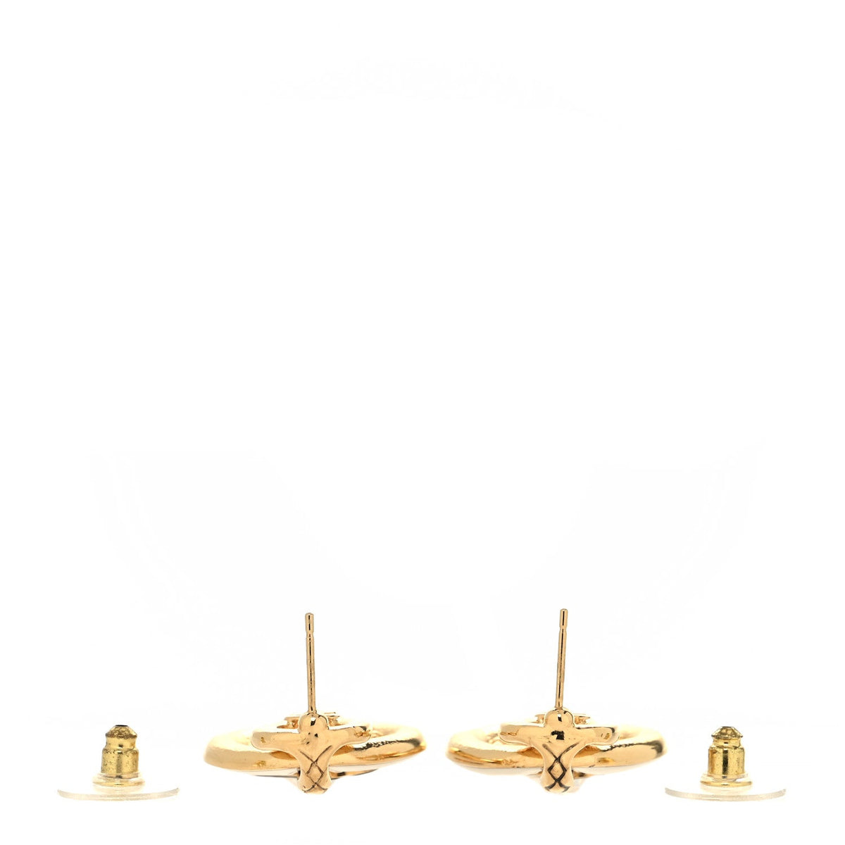 CHANEL METAL RESIN CC EARRINGS