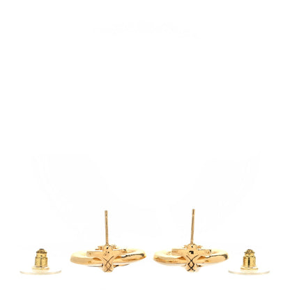 CHANEL METAL RESIN CC EARRINGS