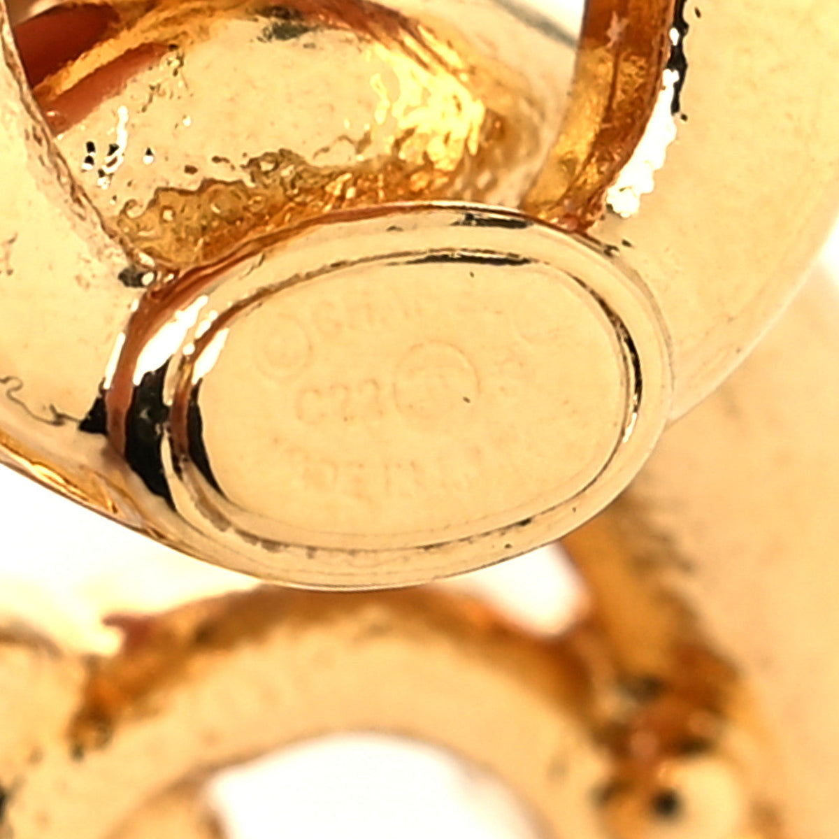 CHANEL METAL RESIN CC EARRINGS