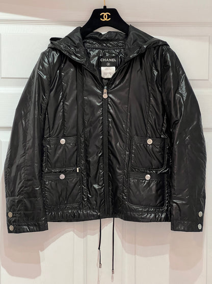 CHANEL HOODED NYLON JACKET