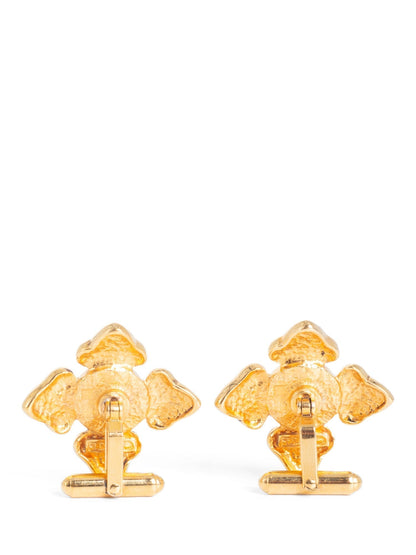 Chanel Pearl Gripoix Cufflinks Gold