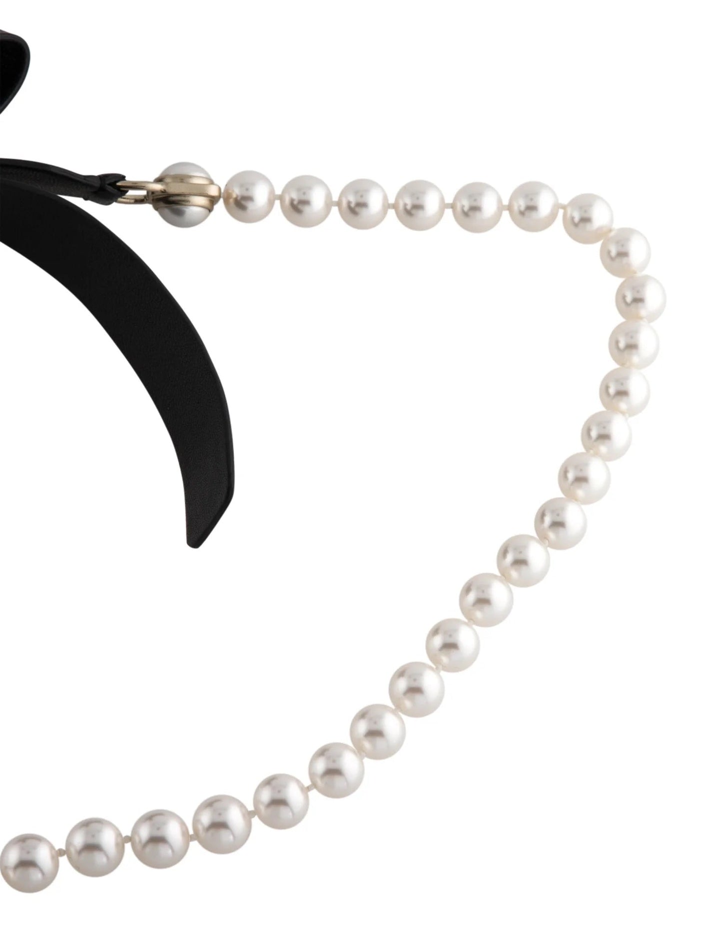 CHANEL CC GLASS PEARLS & LAMBSKIN WAIST BELT