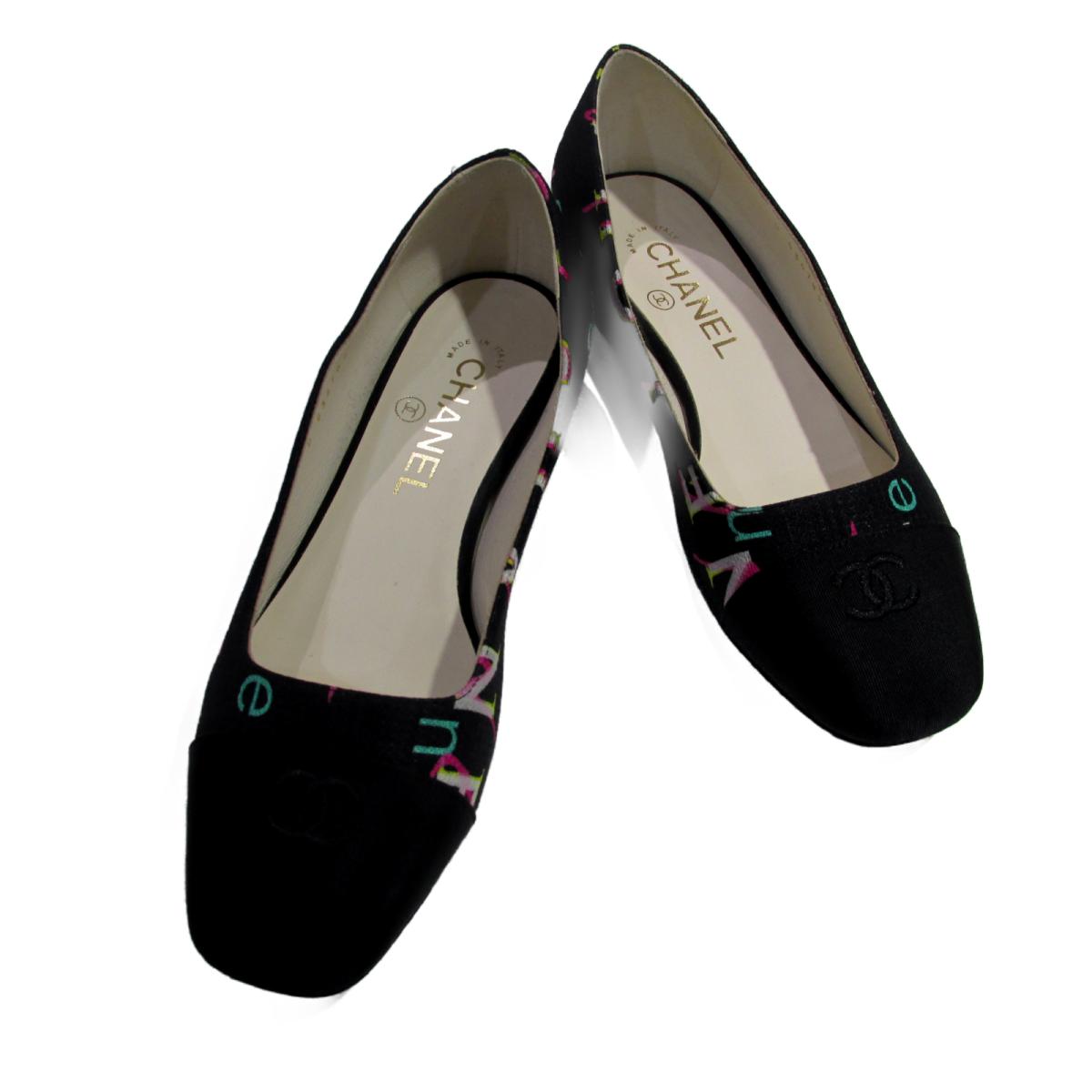 CHANEL MULTICOLOR PRINT PUMPS