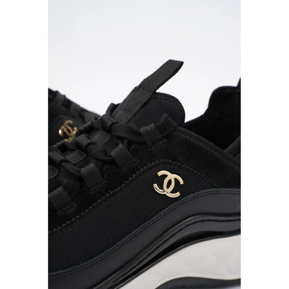 CHANEL QUILTED CC TRAINER SNEAKERS