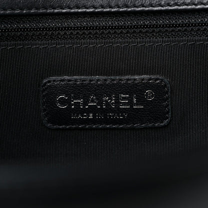 CHANEL QUILTED CALFSKIN LARGE BOY BAG RUTHENIUM HARDWARE