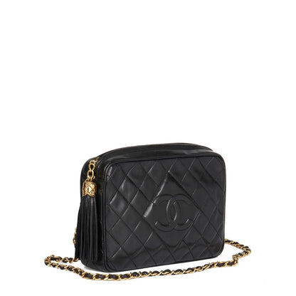 CHANEL TIMELESS QUILTED LAMBSKIN SMALL TASSEL CAMERA BAG