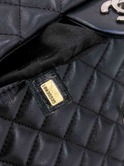 Chanel Quilted Leather CC Flap Maxi Bag Black