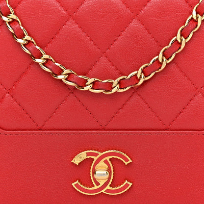 CHANEL SHEEPSKIN QUILTED MADEMOISELLE WALLET ON A CHAIN
