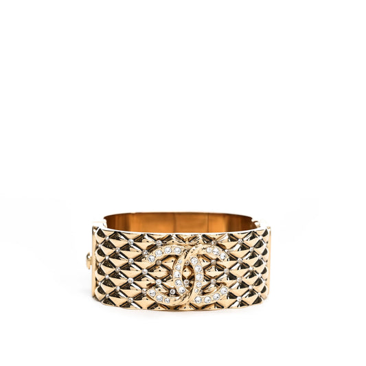 CHANEL STRASS DOR'E GOLD-TONE CUFF BRACELET