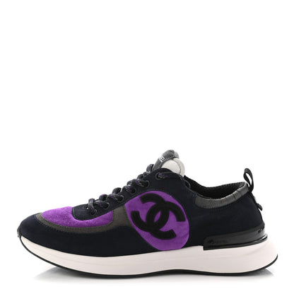 CHANEL CC SUEDE CALFSKIN SNEAKERS