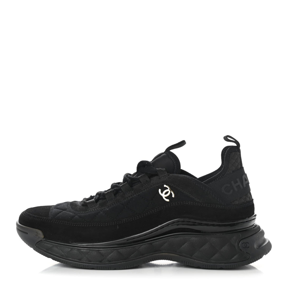 CHANEL CC SUEDE CALFSKIN MIXED MEDIA SNEAKERS