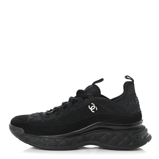 CHANEL CC SUEDE CALFSKIN MIXED MEDIA SNEAKERS