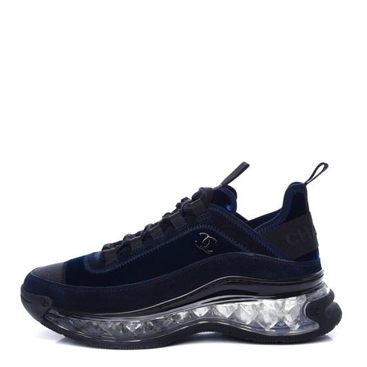 CHANEL SUEDE CALFSKIN VELVET GROSGRAIN CC SNEAKERS