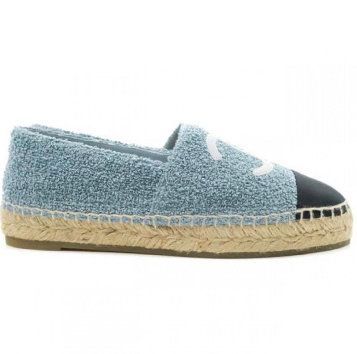 CHANEL TERRY GROSGRAIN CC ESPADRILLES