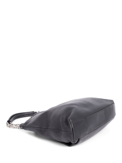 Chanel Vintage CC Logo Caviar Leather Shopper Bag Black