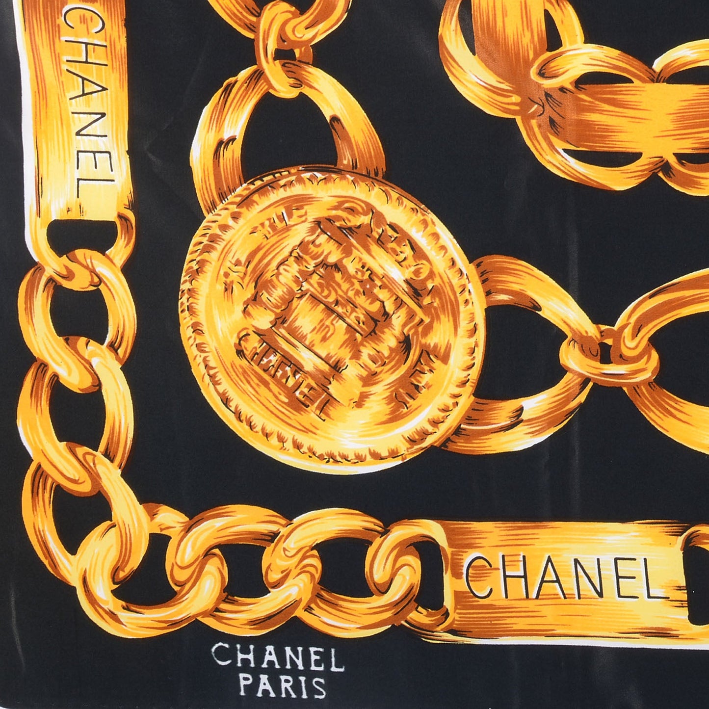 CHANEL PARIS 31 RUE CAMBON CC SILK SCARF
