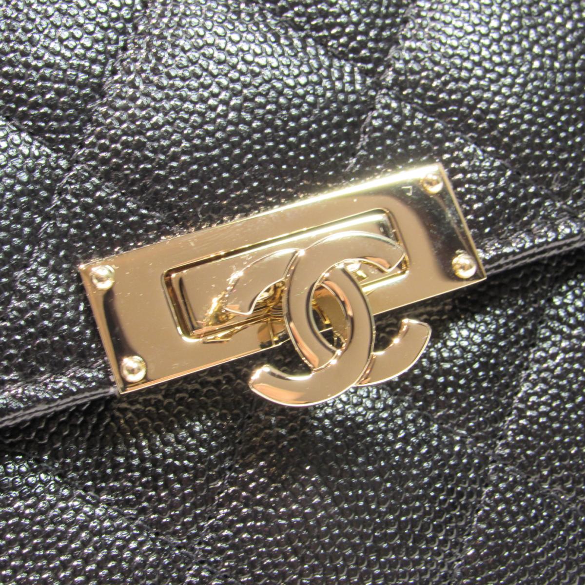 CHANEL COCO CAVIAR MATELASSE LONG WALLET