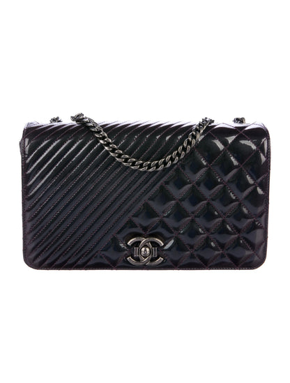 CHANEL MEDIUM FLAP BLACK LEATHER BAG