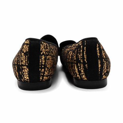 Chanel Metallic Tweed Loafers - Women's 39