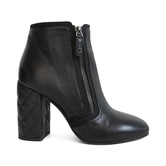 Chanel Quilted Ankle Boots - Women's 36.5