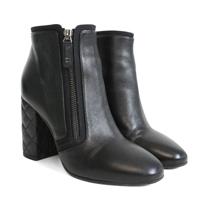 Chanel Quilted Ankle Boots - Women's 36.5