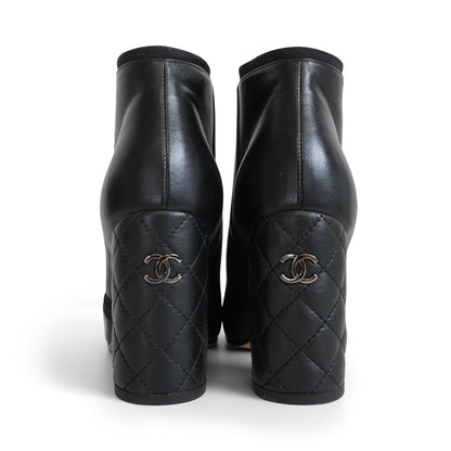 Chanel Quilted Ankle Boots - Women's 36.5