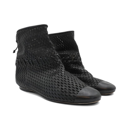 Chanel Perforated Ankle Boots - Women's 39