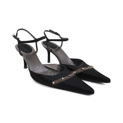 Chanel Vintage Satin Heels - Women's 39