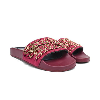 Chanel Chain Slides - Women's 36