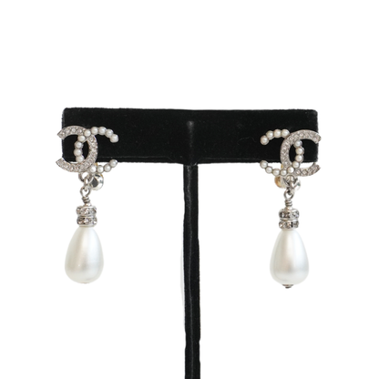 Chanel '24S' CC Pearl Drop Earrings