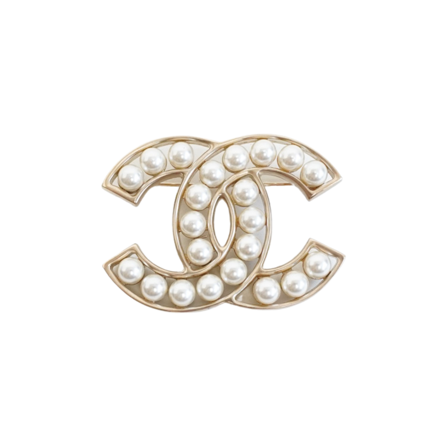 Chanel Pearl CC Logo Brooch