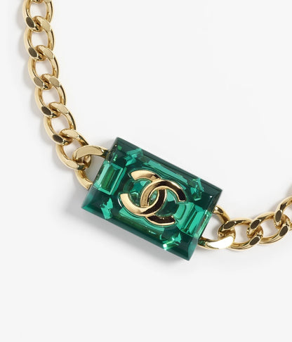 CHANEL MIRROR RESIN CC CHAIN LINK BRACELET