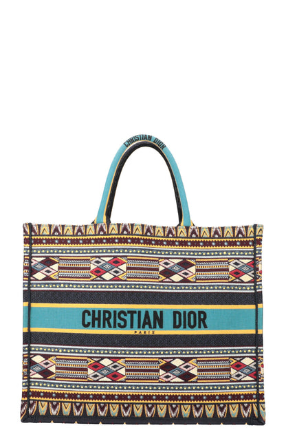 CHRISTIAN DIOR Book Tote Large Blue Bordeaux