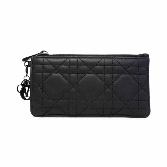 Christian Dior Cannage Zip Cardholder