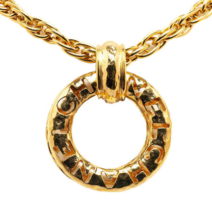 Chanel Circle Logo Necklace Metal Necklace in Good condition