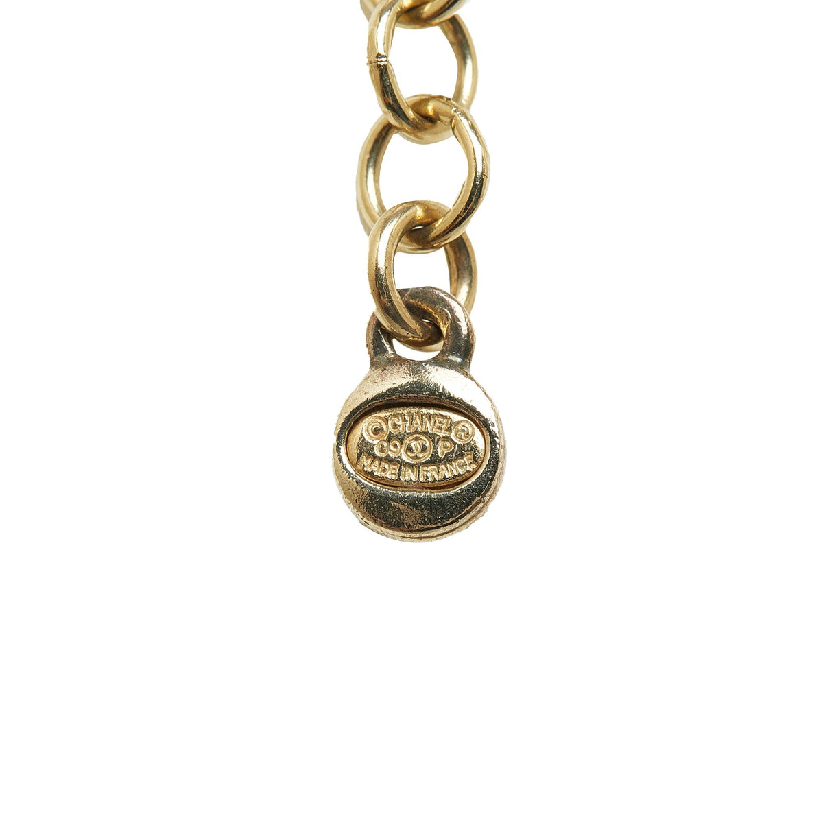 CHANEL CC Drop Pendant Necklace Costume Necklace