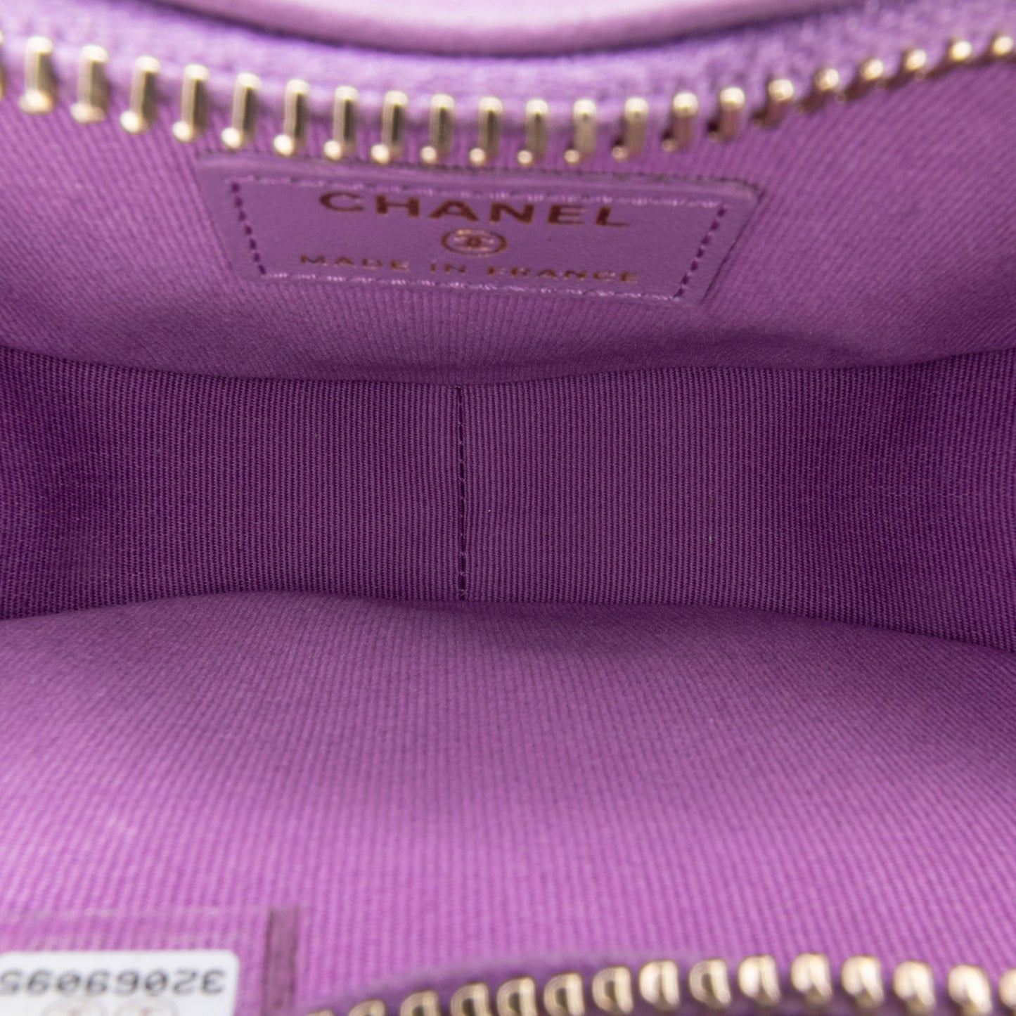 Purple Chanel Mini Lambskin CC in Love Heart Crossbody
