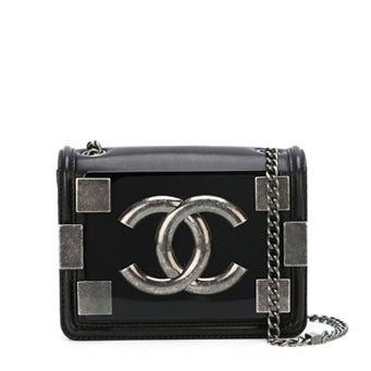 Silver Quilted Lambskin Boy Brick Bag
