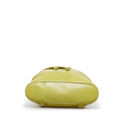 Green Chanel Caviar Triple CC Backpack